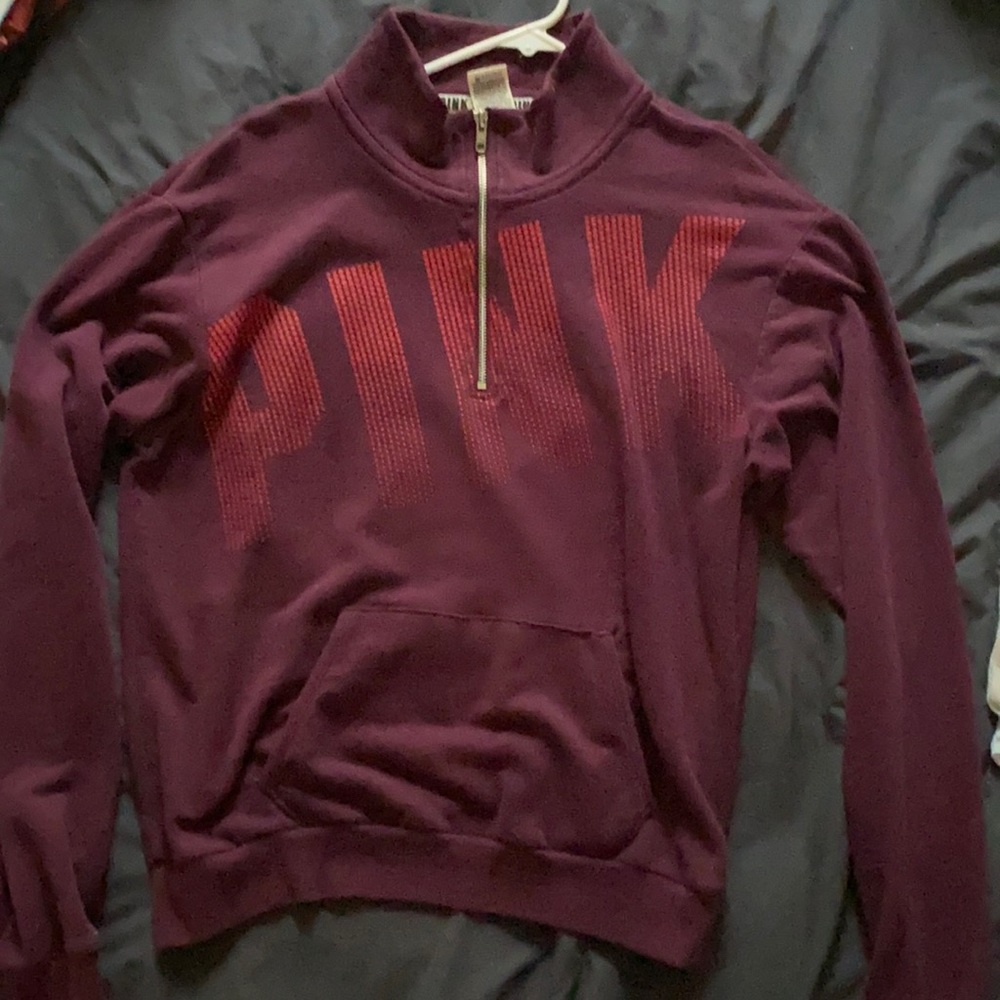 PINK pullover quarter zip
